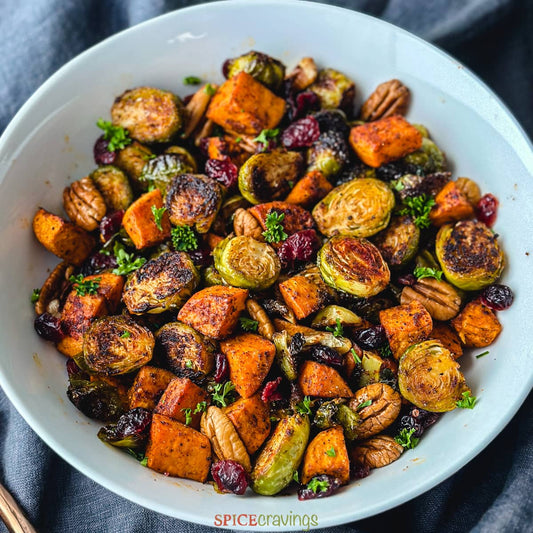 Sweet Potato and Brussels Sprouts Medley