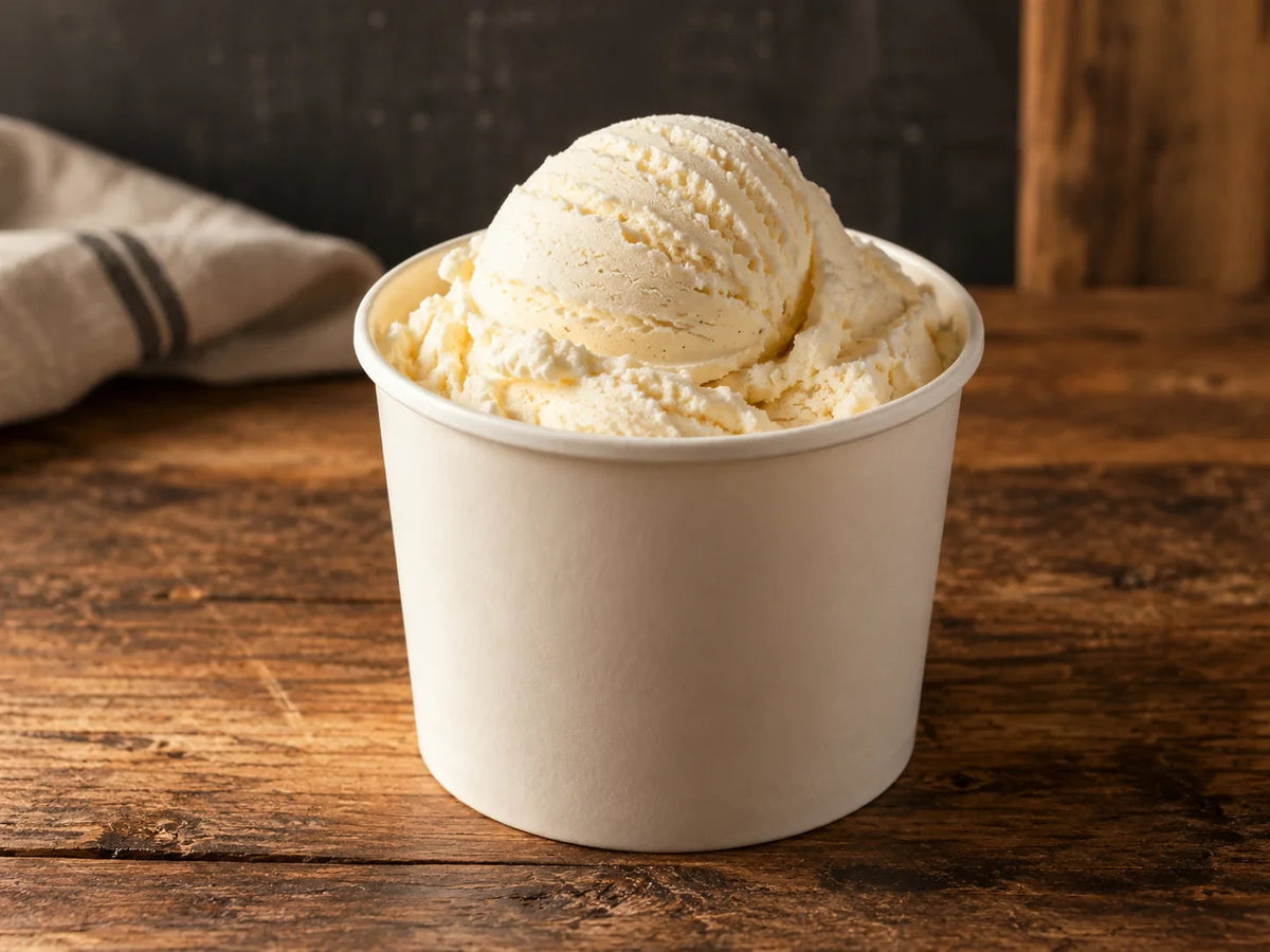 Vanilla ice cream, pint — serving suggestion; presentation may vary