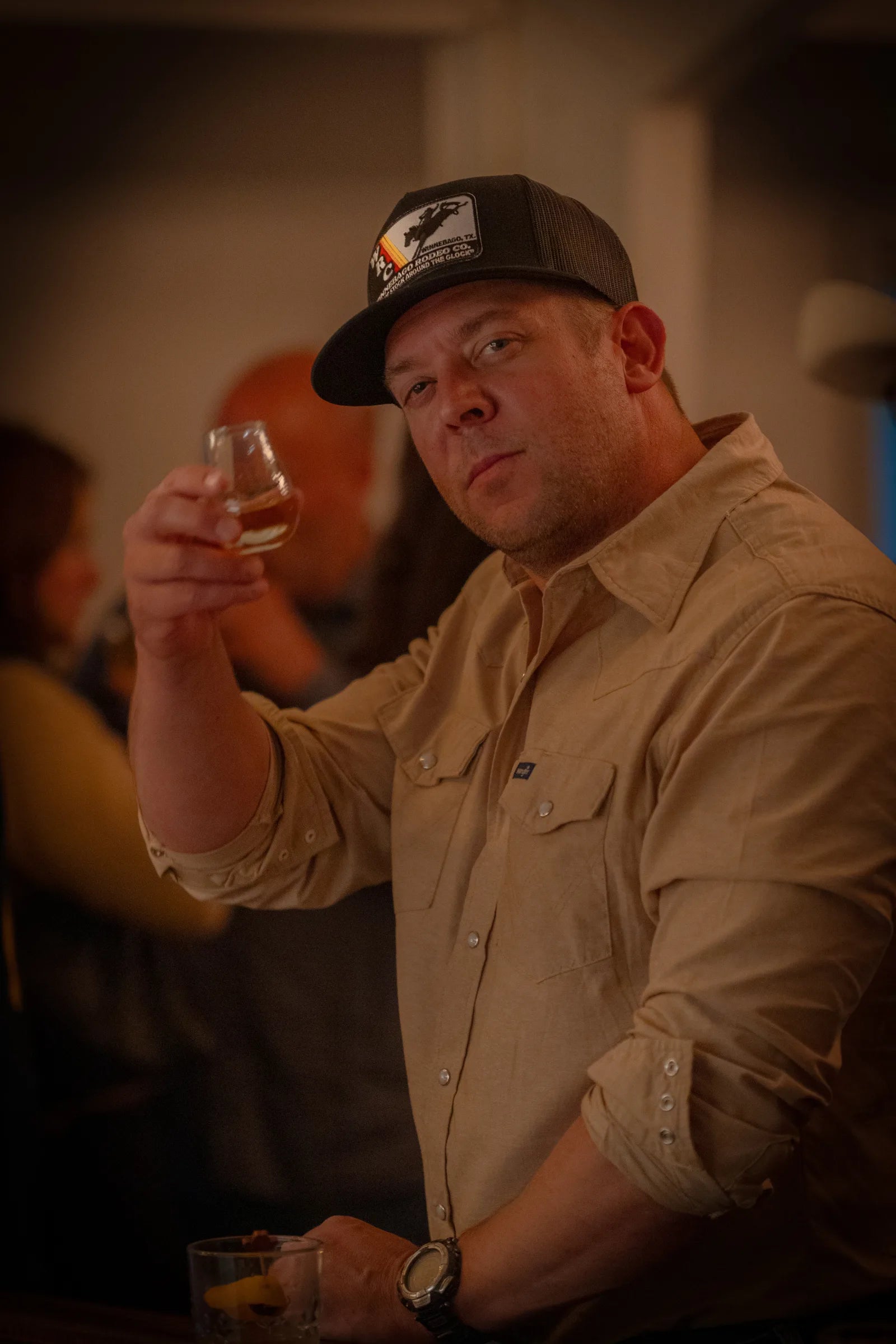 A whiskey tasting pour of Rough Stock Reserve