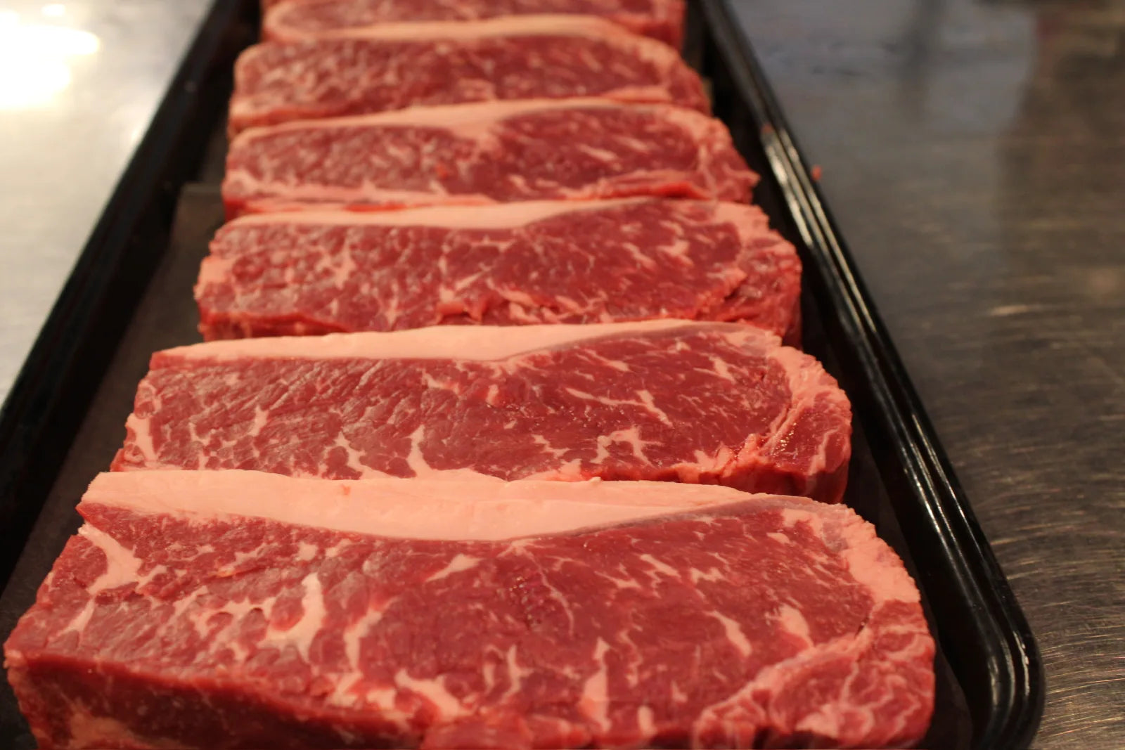 Ribeyes ready for the case